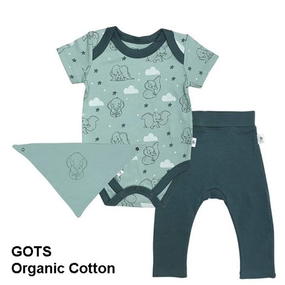 Finn & Emma Other - Disney Dumbo Print 3 pc Pant Set soft GOTS cotton